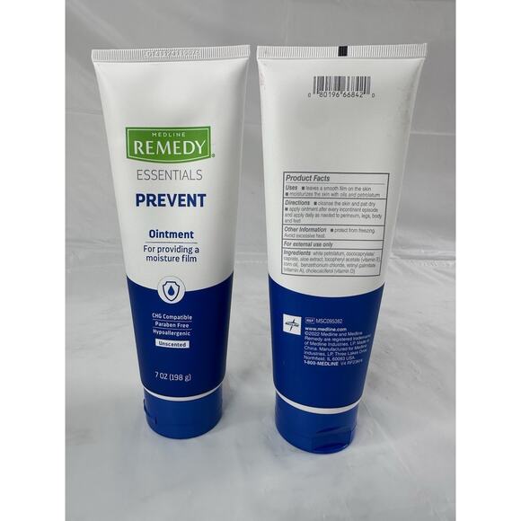 Medline Remedy Barrier Ointment Essentials Prevent Hypoallergenic 7oz Lot Of 2 - Picture 1 of 3